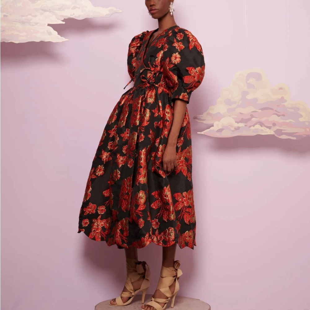 Sister Jane Giselle Floral Jacquard Wrap Dress (discontinued)